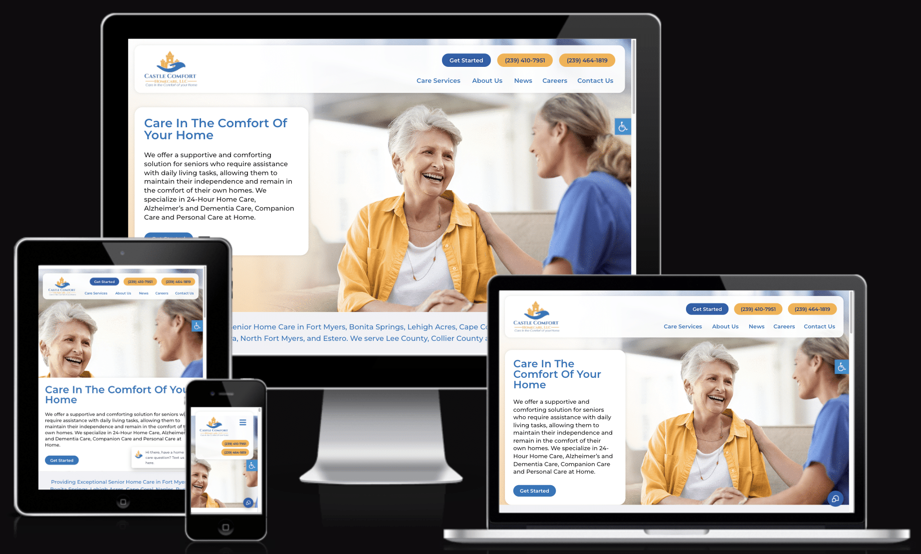 Castle Comfort HomeCare, LLC is proud to announce its new home care website, thoughtfully crafted with Approved Senior Network® (ASN)